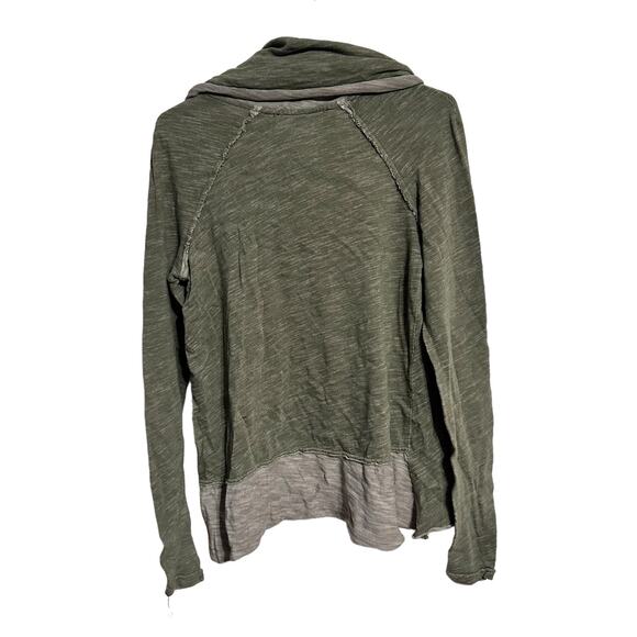 Free People Beach One Body Green Cowl Neck Cocoon Sweatshirt Size Small - Picture 3 of 7
